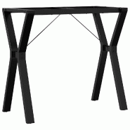 Helloshop26 - Pieds de table à manger cadre en Y 80 x 40 x 73 cm robustes faciles à installer style industriel en acier noir 02_0047260 - noir acier