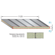 Panneaux sandwich de bardage en laine de roche - Cloisons coupe-feu sur-mesure en acier galvanisé_1