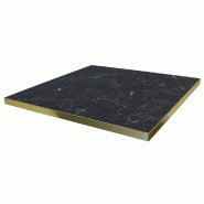Plateau carré de table d'intérieur Tavola 70x70cm stratifié marbre noir