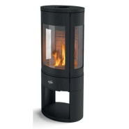 Poêle à bois rosnay étanche - 7 kw - rdt: 76,7% - b. 33 cm - eco control - noir