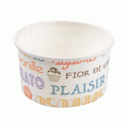 Pot à glace en carton Parole 90ml Ø7,2x4cm - par 2000