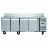 Table réfrigérée professionnelle 4 portes positive avec dosseret 55... - THP4200TNEC