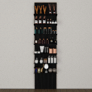 Élément de départ Vertigo noir/noir 7 tablettes verre L60xH240cm