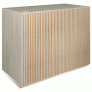 Comptoir Vertigo T01 MDF naturel finition orme L120cm 1 tiroir 2 tablettes