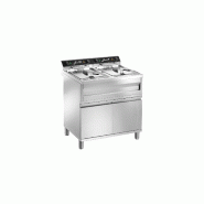 Friteuse électrique - 2x9 Litres, sur placard en acier inoxydable, 2 bacs, thermostats de sécurité - SOFRACA_0