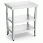 Lioninox Table centrale inox 2 étagères pour trancheuse 705x505x853 mm - 3701637617322 Lioninox Table centrale inox 2 étagères pour trancheuse 705x505x853 mm - 3701637617322