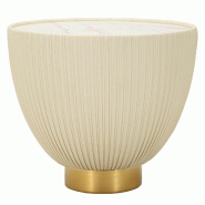 Mauro Ferretti Table Basse Elge - Design Glamour Avec Piètement Cannelé Et Plateau Effet Marbre, Détails Dorés, Ø 71 X 38 Cm - 940 - 1428630001