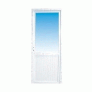 Porte de service pvc - 1/2 vitre claire poussant gauche - 205 x 80 cm