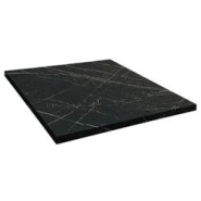 Restootab - Plateau 60x60 decor marbre noir - noir Bois manufacturé PL-6060M-MB.NR Restootab - Plateau 60x60 decor marbre noir - noir Bois manufacturé PL-6060M-MB.NR