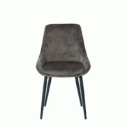 SIT Möbel Lot de 2 chaises en velours | Accoudoirs Supposed | Revêtement en velours gris | Pieds en métal noir | L 48 x P 57 x H 84 cm - multicolor SIT Möbel Lot de 2 chaises en velours | Accoudoirs Supposed | Revêtement en velours gris | Pieds en métal noir | L 48 x P 57 x H 84 cm - multicolor
