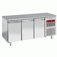 Table de travail refrigeree timbre négative ventilée 3 portes gn 1/... - PTG3B/H-R2