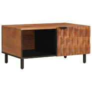 VidaXL Table basse Marron 80 x 50 x 40 cm Bois de mangue massif Modèle Sirius Contemporain - 4017904