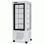 Vitrine réfrigérée positive 400L 4 faces vitrées spécial chocolat étagères carrées SCAIOLA - Blanc_0