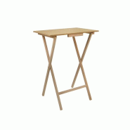 Wellhome - Table d’appoint rectangulaire finition huilée 48x35x64 cm - beige WH13337