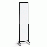 ALLboards Tableau magnétique vertical effaçable à sec mobile 167×73 cm avec cadre en bois noir - VERT1565_BK