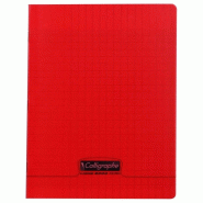 Calligraphe Lot de 20 Cahier Ligne 8000 17x22, 32p./16 feuilles 90 g/m² piquées, couv. PP rouge, Séyès - 3210330180038
