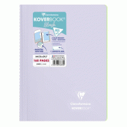 Clairefontaine Lot de 5 Cahier Kover Book Blush A4, 160p./80 feuilles 90 g/m² reliure intégrale, couv. Envel. Lilas, ligné - 3037923767755