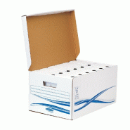 Conteneur de stockage ultra résistant avec 6 boîtes d'archives A4 - dos 8cm