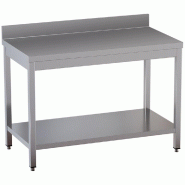 Diamond - Table de travail avec sous tablette + dosseret arrière - réf. TL1471D-ST4 - gris AKS-TL1471D-ST4