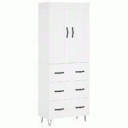 Helloshop26 - Buffet bahut commode armoire meuble de rangement organisateur cuisine salle de séjour salon haut 69,5 x 34 x 180 cm 02_0032609 - 300021 Helloshop26 - Buffet bahut commode armoire meuble de rangement organisateur cuisine salle de séjour salon haut 69,5 x 34 x 180 cm 02_0032609 - 300021