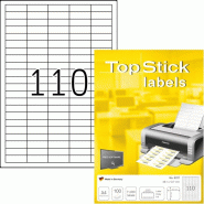 HERMA 11000 étiquettes blanches Top Stick, format 38,1 x 12,7 mm (100 feuilles A4 / cdt) - 4023145087275