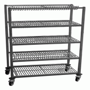 ITALCONCEPT L2G Chariot D'Egouttage Inox Bacs Et Plateaux, 1805 x 1000 x 585mm - 3616350024626