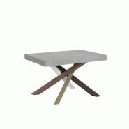 Itamoby Table Extensible 120/380X90 Cm Volantis Pieds Béton Multicolores 4/C - gris 8050598907719