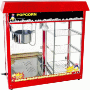Machine à Pop-corn Électrique avec Vitrine Chauffante et Marmite de 8 Onces en Acier Inoxydable 740 x 855 x 420 mm - SZP-WS11