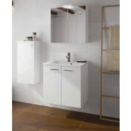 Meuble sous vasque angelo l60 blanc brillant 2 portes - NEOVA - a2344186 - 757314