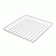 Panier snacking inox 23x23x2,5 cm argent - par 6