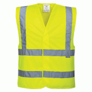Portwest Gilet Haute-Visibilité Baudrier Double Ceinture Jaune S/M - S/M jaune multi-matériau 5036108141487