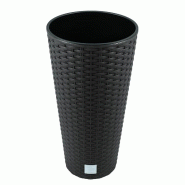 Prosperplast - Pot Rato 15,5 L avec insert, 25x25x47,6 cm, coloris Anthracite - gris plastique ZA977