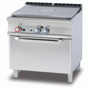 Redcook Plaque de cuisson à gaz avec flamme pilote et four électrique statique GN2/1. Dimensions 80x70,5 h90 cm. Modèle TPF-78GE - 1840