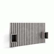 SKRAUT HOME Tête de lit, 196x107x3 cm, Lit de 120,135,140 cm, Panneaux Muraux, Ciment - gris Bois manufacturé 469_1