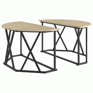 VidaXL Table basse Chêne Sonoma 80 x 80 x 42 cm Modèle Zenith Industriel - 868250