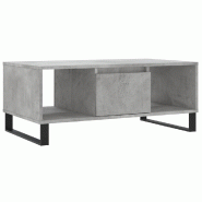 VidaXL Table basse Gris béton 90x50x36,5 cm Bois d'ingénierie Modèle Flex Panorama Ombre - 830600_0