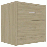 VidaXL Table de chevet Chêne sonoma 40x30x40 cm Bois d'ingénierie – Modèle Douceur - 801041