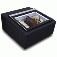 Vitrine à creme glacée noir a poser s'ouvre du côté client - P7292.0020_0