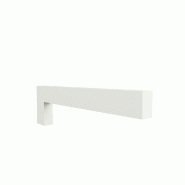Barre horizontale Oslo avec equerre 6x10x160 cm - blanc premium ST9
