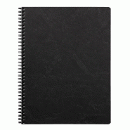 Clairefontaine Lot de 5 Cahier Age Bag A4+, 160p./80 feuilles perforées 4 trous 90 g/m² reliure intégrale, couv. Coloris noir, quadrillé 5x5 - 332