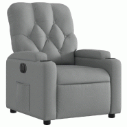 Fauteuil inclinable électrique Gris clair Tissu Modèle Belvior - 8721012171749