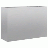 Helloshop26 - Jardinière rectangulaire design moderne balcon jardin 120 x 40 x 80 cm en acier galvanisé 02_0051509 - acier 3000236949378