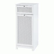 Helloshop26 - Meuble à linge MDF PVC effet rotin 90 x 38 x 40 cm blanc 03_0010147 - blanc Bois manufacturé 3000225062972 Helloshop26 - Meuble à linge MDF PVC effet rotin 90 x 38 x 40 cm blanc 03_0010147 - blanc Bois manufacturé 3000225062972