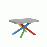 Itamoby Table Extensible 120/380X90 Cm Volantis Pieds Béton Multicolores 4/B - gris 8050598907597