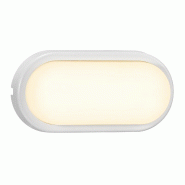 Nordlux Applique murale luminaire CUBA Energy Oval Matière plastique Blanc H. 10 IP54 -Extérieur - blanc 5704924001901
