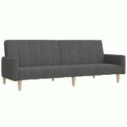 VidaXL Canapé-lit à 2 places gris foncé tissu Modèle Vermonis - 375759
