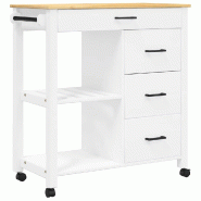 VidaXL Chariot de cuisine MONZA 84x40x88,5 cm bois massif de pin - 376117