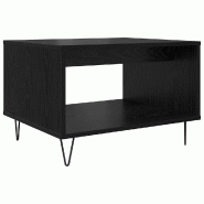 VidaXL Table basse Chêne noir 60 x 50 x 40 cm Bois d'ingénierie Modèle Polaris Select Plus - 879611