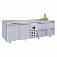 700 Table réfrigérée 2 portes ET 4 Tiroirs Monoblock ENERGY LINE - 7489.5370 Combisteel - inox 7489.537