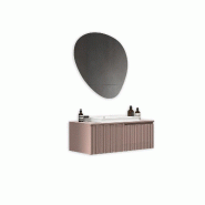 AQA Design Composition de salle de bain en MDF 3 pièces VENERE rose poudre. L.90 P.45 H.190 MPVE36-CIP - rose Bois manufacturé MPVE36-CIP